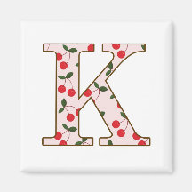 Cheery Cherry K Refrigerator Magnets