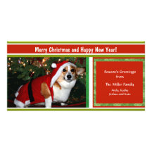 Cheery Holiday Greetings Custom Photo Personalized Personalized Photo Card
