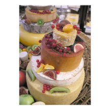 Cheese and fruit personalized announcements