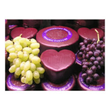 Cheese and grapes invites