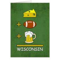 Cheese Football Beer Wisconsin Cards