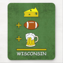 Cheese Football Beer Wisconsin Mouse Pad
