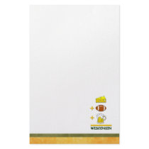 Cheese Football Beer Wisconsin Custom Stationery