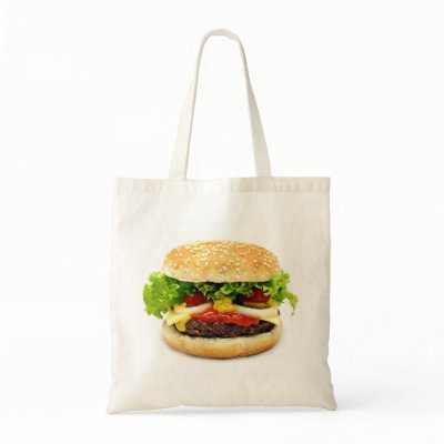 Cheeseburger Canvas Bag by VectorGraphics