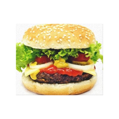 Cheeseburger Gallery Wrapped Canvas by VectorGraphics