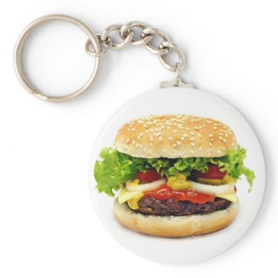 Cheeseburger Keychains by VectorGraphics