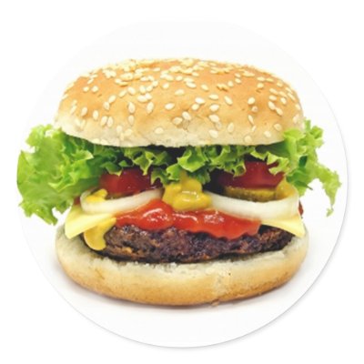 Cheeseburger Stickers by VectorGraphics