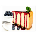 Cheesecake And Blueberries Post Card