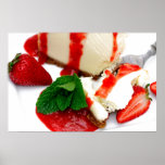 Cheesecake And Strawberries Posters