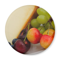Cheesecake With Fruit Fridge Magnets