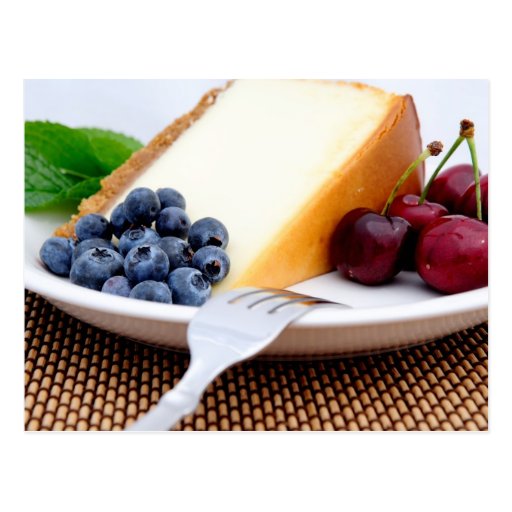 Cheesecake With Fruit Post Cards