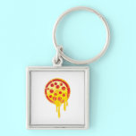 Cheesy pizza keychains