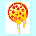 Cheesy pizza postcards