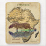 Cheetah & Africa Map Big Cat Wildlife Art Mousepad