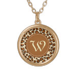 Cheetah animal pattern with "W" monogram Pendants