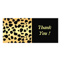 Cheetah animal spots pattern full colour rack card