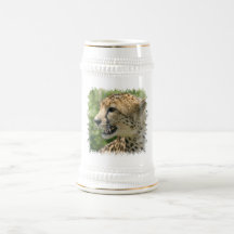 Cheetah Attack Beer Stein Mug