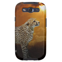 Cheetah beauty and sunset galaxy s3 covers