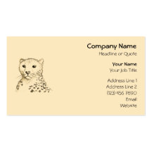 Cheetah. Business Cards