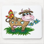 Cheetah Cow & Butterfly Mousepads