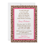 Cheetah Girl Animal Print Baby Shower Invitations