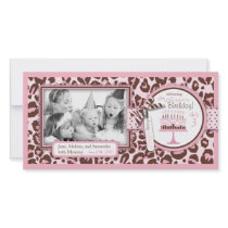 Cheetah Girl Birthday Photo Card