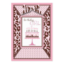 Cheetah Girl Gift Tag Business Card