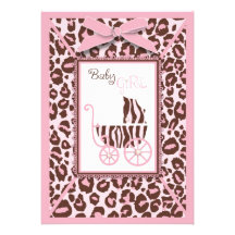 Cheetah Girl Invitation Card Pink_Edwards