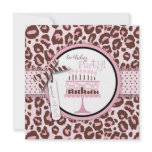 Cheetah Girl Invitation Square