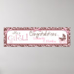 Cheetah Girl Party Banner Print