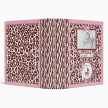 Cheetah Girl Photo Album Pink Vinyl Binders