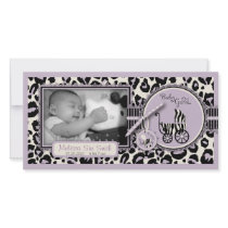 Cheetah Girl Photo Card Lilac