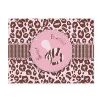 Cheetah Girl Postcard Pink B
