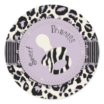 Cheetah Girl Sticker Lilac