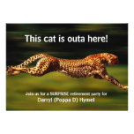 Cheetah Hunting His Prey (Customized) Invites