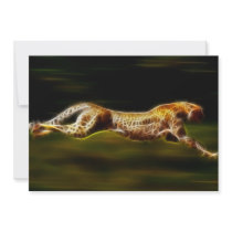 Cheetah Hunting His Prey Personalized Invitations
