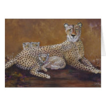 Cheetah Note Card