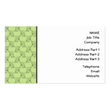 Cheetah Pattern in Green. Business Card Templates
