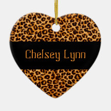Cheetah Pattern Keepsake Ornament