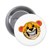 CHEETAH PINBACK BUTTON