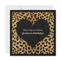 Cheetah Print Party Invitation