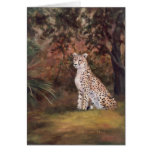 Cheetah Sitting Proud Blank Card