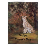 Cheetah Sitting Proud Father's Day Card