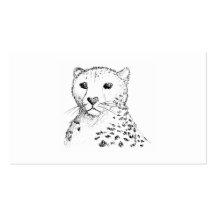 Cheetah Sketch. Business Cards