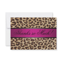 Cheetah thank you card custom invites