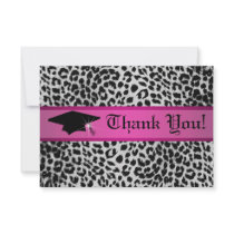 cheetah thank you card announcement