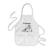 Chef aprons funny for kids custom cartoon slug