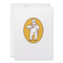 Chef Baker Cook With Platter Personalized Announcement