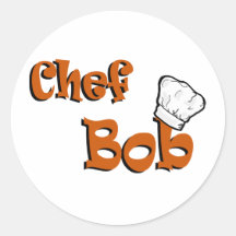 Chef Bob Round Stickers