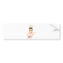 Chef bust bumper sticker